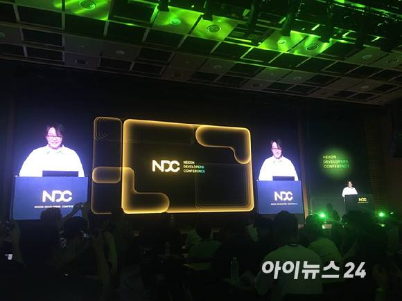 이정헌 넥슨 대표가 24일 NDC 25 개막식에서 환영사를 하고 있다. [사진=문영수 기자]