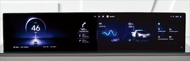 현대모비스가 색 재현율을 높이는 ‘퀀텀닷’과 선명한 화질을 구현하는 ‘로컬 디밍’ 기술을 적용해 세계 최초로 개발한 QL디스플레이.  현대모비스 제공