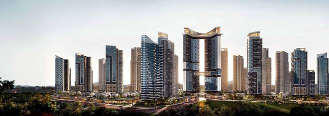 경기도 구리시 수택동 재개발 사업지 투시도. 현대건설