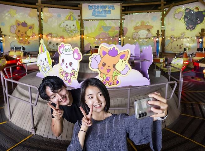 NCT 위시(WISH) 주제로 꾸며진 에버랜드 어트랙션 챔피온쉽 로데오 / 사진=삼성물산