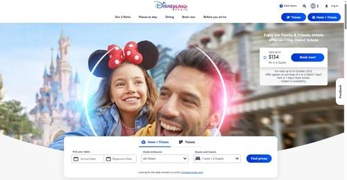 파리 디즈니랜드 [파리 디즈니랜드 홈페이지 캡처.연합뉴스]