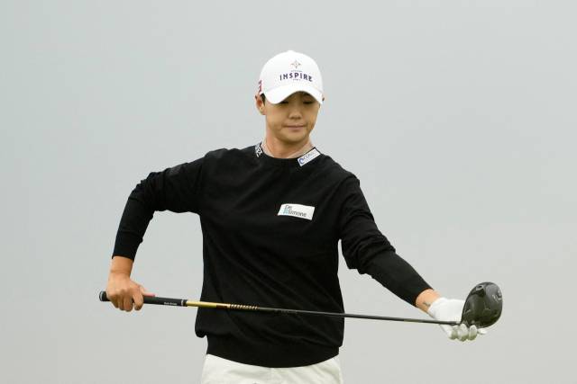 티샷을 준비하고 있는 박성현. 사진 제공=AFP연합뉴스