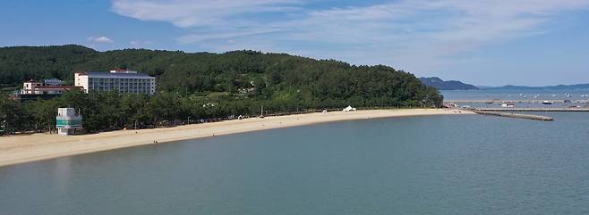 개장 앞두고 깨끗하게 정비된 보성 율포솔밭해수욕장 [보성군 제공]