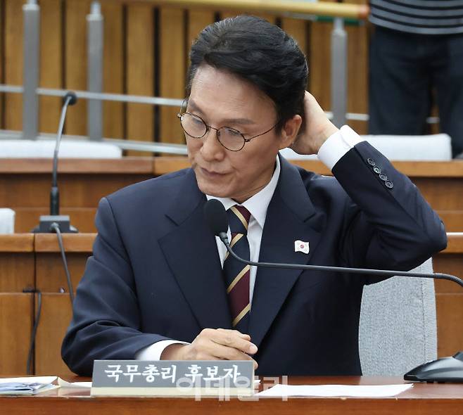 김민석 국무총리 후보자가 25일 서울 여의도 국회에서 열린 인사청문회에서 답변하고 있다.(사진=이데일리)