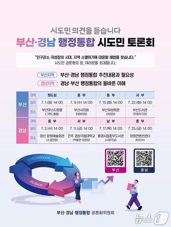 부산·경남 행정통합 시도민토론회 홍보물.(부산시청 제공. 재판매 및 DB 금지)