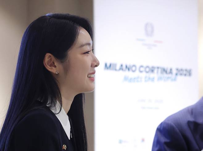 밀라노·코르티나 동계올림픽 설명회 참석한 김연아<저작권자(c) 연합뉴스, 무단 전재-재배포, AI 학습 및 활용 금지>