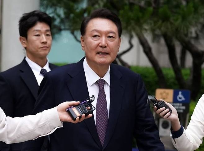 조은석 특검 임명 뒤 첫 내란 재판 마친 윤석열 전 대통령. /사진=연합뉴스