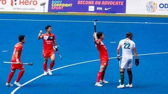 한국남자 하키 대표팀 경기 모습