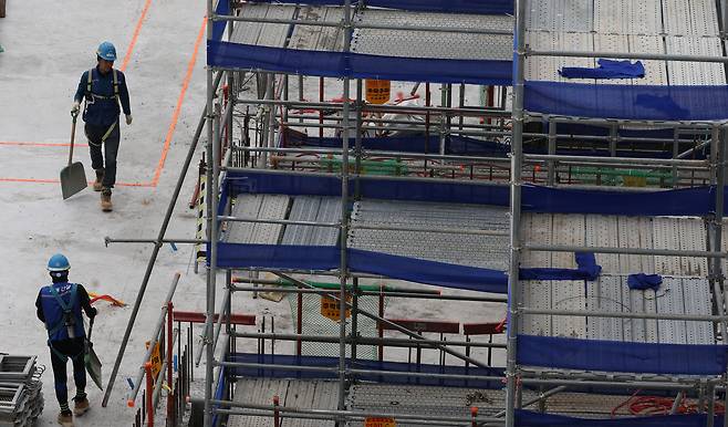 서울 마포구 한 공사 현장 모습. [연합]