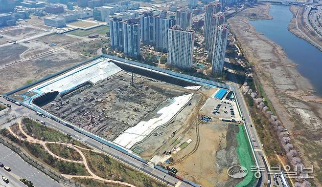 인천시 연수구 송도 세브란스병원 공사 현장.정선식기자