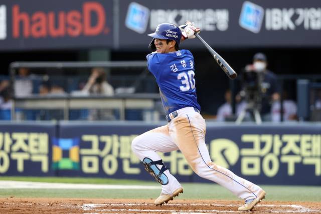 삼성 라이온즈의 김영웅. 삼성 제공