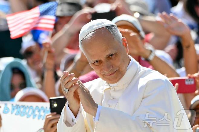 레오 14세 교황의 일반알현. 2025.05.21. ⓒ AFP=뉴스1 ⓒ News1 이지예 객원기자
