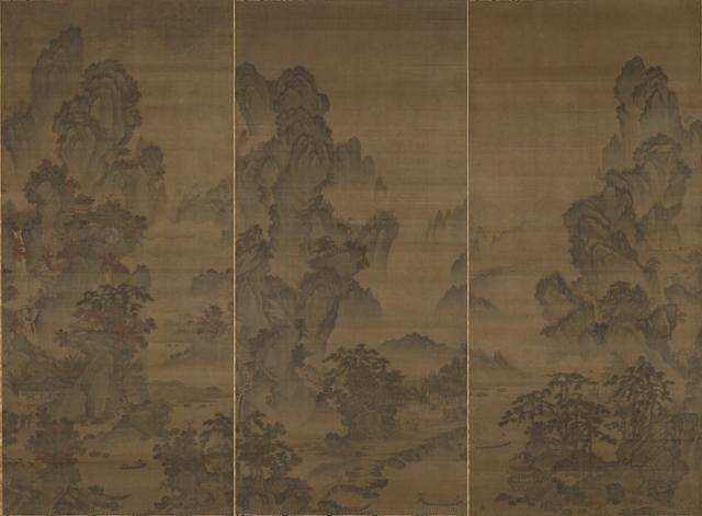 일본 모리미술관 소장품인 '산수도'. 국립중앙박물관 제공