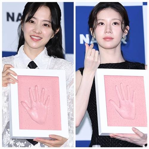 박보영과 고윤정이 한 장의 핸드프린팅으로 팬심을 흔들었다. 사진=천정환 기자