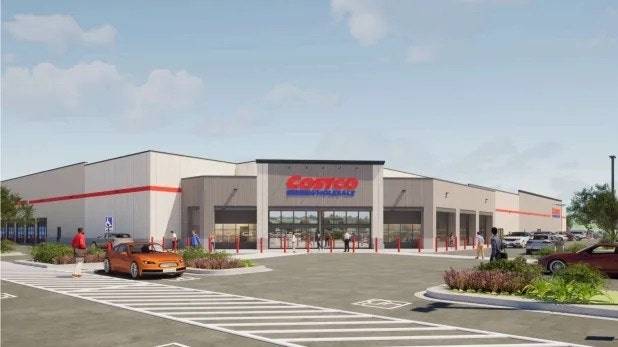 호남권 최초로 코스트코 익산점이 전북 익산 왕궁면에 들어설 예정인 가운데 익산시가 오는 8월 착공을 목표로 진입도로 공사를 시작할 예정이다.  사진은 코스트코  익산점 상상도. 익산시청 제공