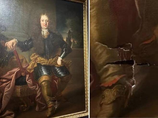 훼손된 작품 ['코리에레 델라 세라' 보도 캡처]