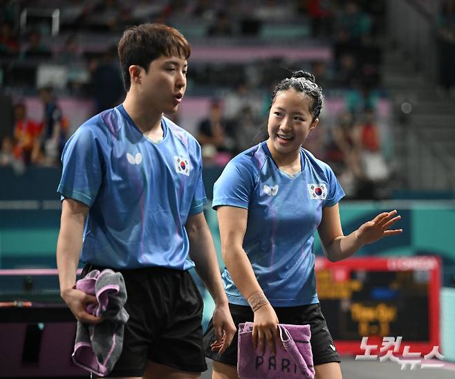 파리올림픽 당시 신유빈과 임종훈. 자료사진=노컷뉴스