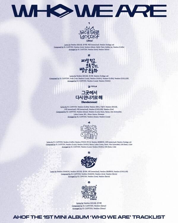 ▲ 7월 1일 발표되는 아홉 데뷔앨범 '후 위 아' 트랙리스트. 제공|아홉 오피셜