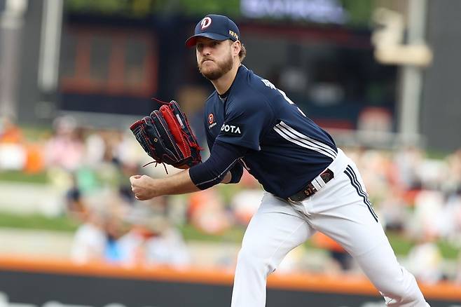 ▲ 반등이 절실한 상황에서 선발 등판하는 두산 외국인 투수 콜 어빈 ⓒ 두산 베어스