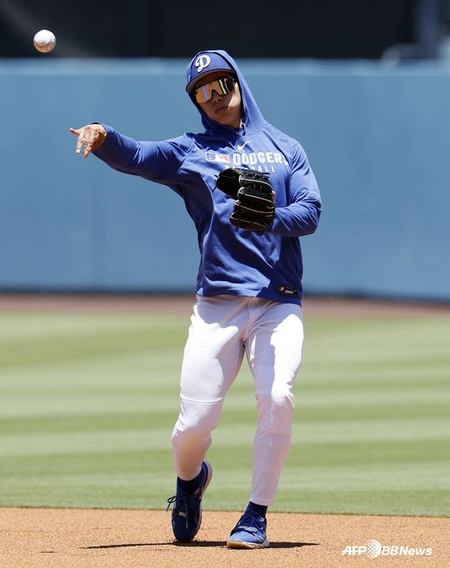 훈련하는 김혜성의 모습. /AFPBBNews=뉴스1