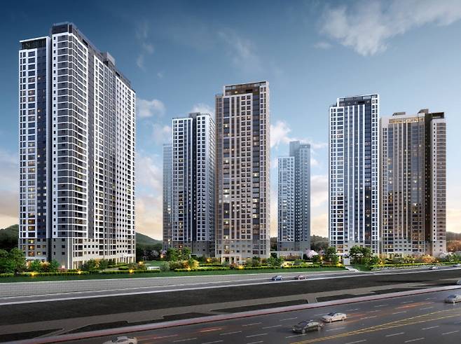 충남 아산시 탕정면 동산리 38-10 일대에 들어서는 아산탕정자이 센트럴시티 조감도. GS건설 제공