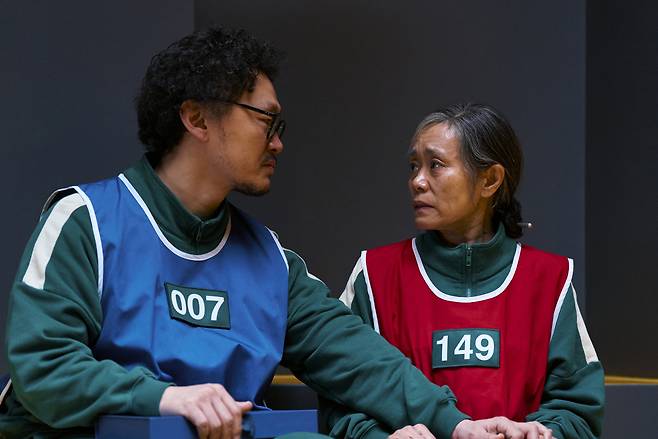 "Squid Game" Season 3, starring Yang Dong-geun (left) and Kang Ae-sim (Netflix)
