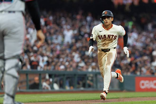 샌프란시스코 자이언츠 이정후가 8경기 만에 장타를 추가했다. 사진은 샌프란시스코에서 활약 중인 이정후의 모습. /사진=로이터