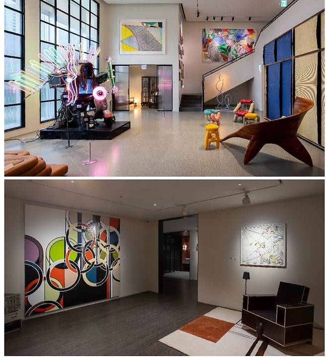 M4의 듀플렉스 하우스DUPLEX HOUSE는 과감한 색채와 유쾌한 감성이 가득한 작품들을 만날 수 있는 공간이다. 기술과 예술의 경계를 허문 백남준의 대형 작품을 시작으로, 팝아트의 거장 로이 리히텐슈타인, 일상의 패턴을 재구성한 사라 모리스와 박미나, 미래적 풍경을 그려낸  기린, 위트와 조형미를 결합한 홍승혜, 이미혜,  보현, 파스칼 몽테이의 화려한 회화 작품들이 전시된다. *재판매 및 DB 금지