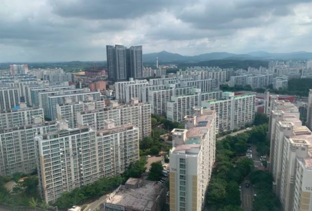 ▲익산시의 대규모 아파트 단지 모습 ⓒ프레시안