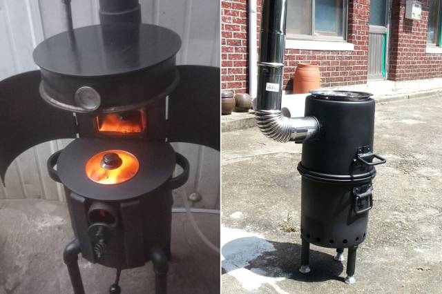 ▲김충현 씨가 자체 제작한 화로 및 난로. ⓒ김충현씨블로그