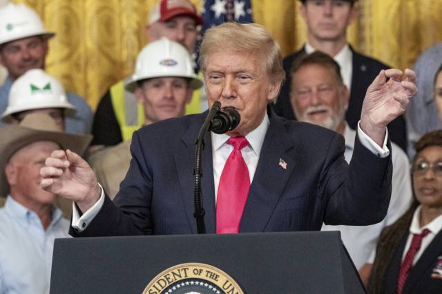 ▲ 도널드 트럼프 미 대통령이 26일(현지시간) 백악관에서 열린 "하나의 크고 아름다운"법안 관련 행사에서 연설하고 있다. ⓒUPI=연합뉴스