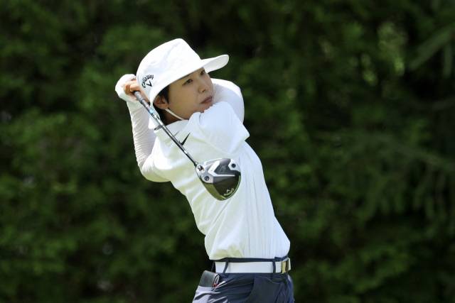 티샷을 날리고 있는 이소미. 사진 제공=AFP연합뉴스