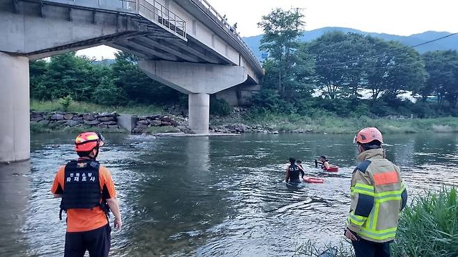사고가 난 다리 [전북자치도소방본부 제공. 재판매 및 DB 금지]