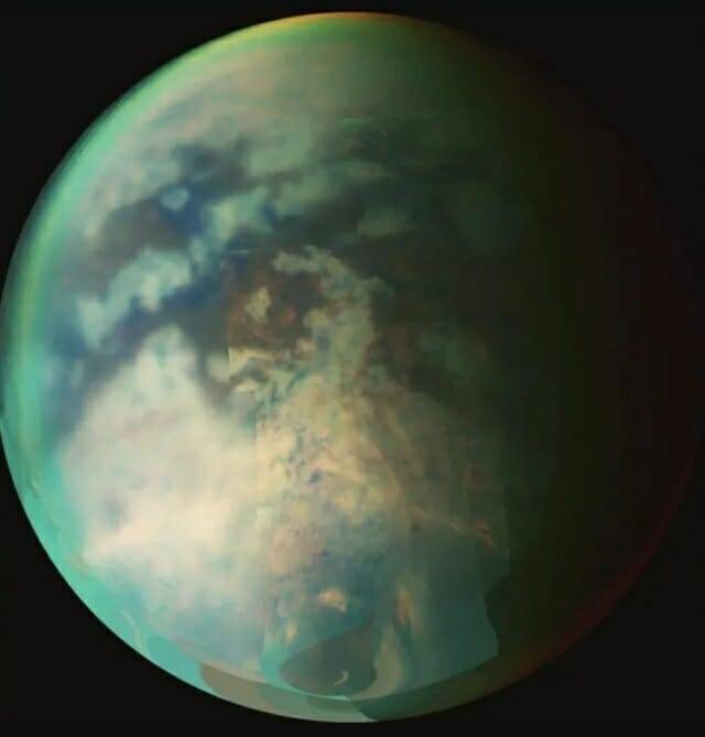 NASA 카시니 우주선이 본 타이탄의 모습 (출처=NASA/JPL/애니조나 대학)