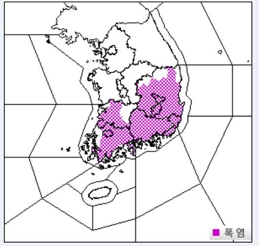 ⓒ기상청: 오늘날씨-폭염특보 현황