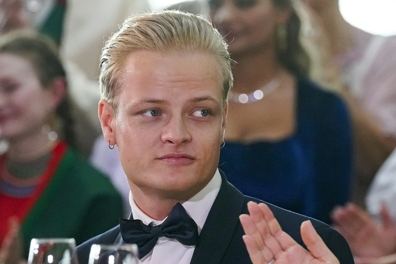 마리우스 보르그 회이뷔(왼쪽)와 메테마리트 왕세자비. [NTB/AP=연합]