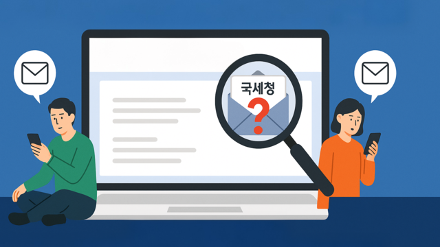 국세청 명의 메일이나 문자메시지의 실제 발송처를 홈택스 누리집이나 모바일 홈택스에서 확인할 수 있는 ‘국세청 발송 메시지 진위 확인 서비스’가 제공된다. 사진은 기사의 특정 내용과 관련 없음. OpenAI DALL-E(ChatGPT 생성)