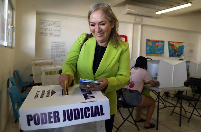 6월1일 멕시코에서 판사를 선거로 뽑는 직선제 투표가 실시되었다. ⓒAFP PHOTO