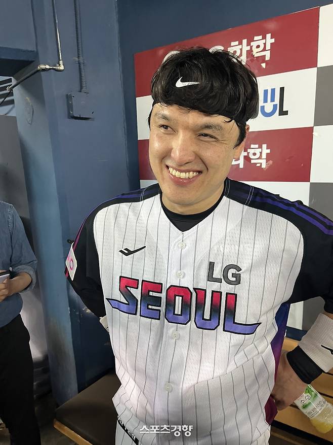 27일 잠실 KIA전을 마치고 인터뷰하고 있는 LG 박동원. 잠실 | 김하진 기자