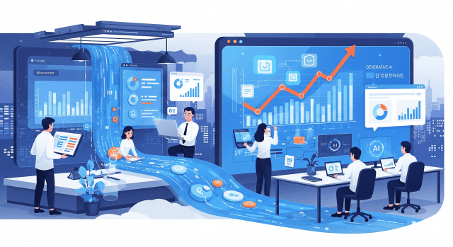 기업의 생성형 AI 업무 활용도가 기술 중심에서 비즈니스 전반으로 변화했다. (사진=구글 제미나이)