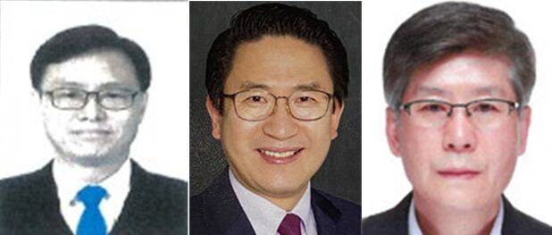 왼쪽부터 이동수국정원 1차장·김호홍 2차장·김희수 기조실장