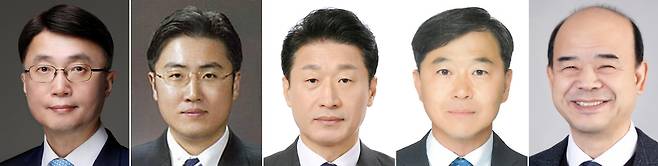 사진 왼쪽부터 류제명 과학기술정보통신부 2차관, 이진수 법무부 차관, 이호현 산업통상자원부 2차관, 이형훈 보건복지부 2차관, 이상경 국토교통부 1차관. /대통령실 제공