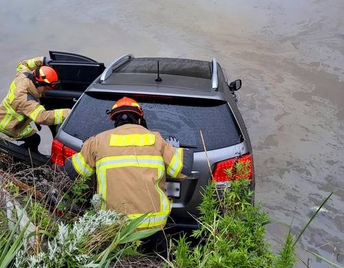 음주운전 사고 차량 [김포소방서 제공]