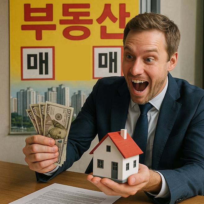 외국인이 한국 주택을 매매하는 모습. [사진 = 챗GPT]