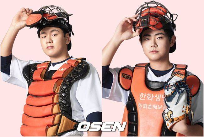 한화 장규현(왼쪽)과 허인서 / 한화 이글스 제공