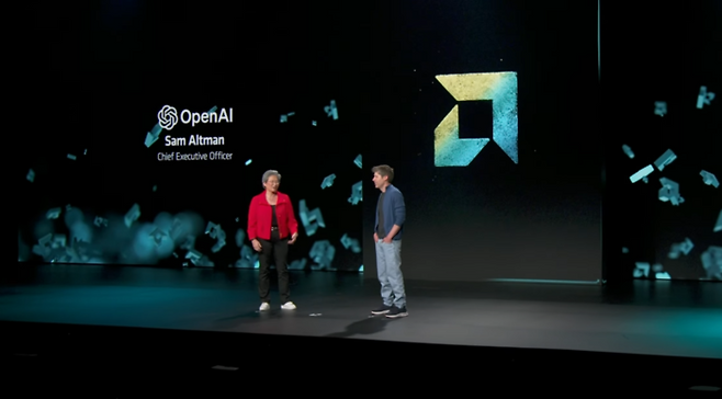 샘 올트만 오픈AI 최고경영자(CEO)는 AMD 어드밴싱 AI 2025 행사에 참석해 AI 반도체 'MI400'를 도입할 예정이라고 밝혔다.