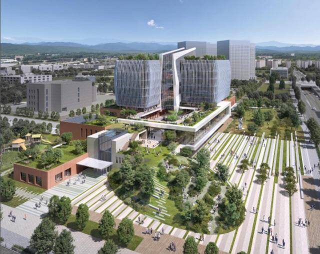 정부대전지방합동청사 국제설계 공모에서 당선된 ㈜희림종합건축사사무소의 ‘RestHILL’ 조감도. 행안부 제공