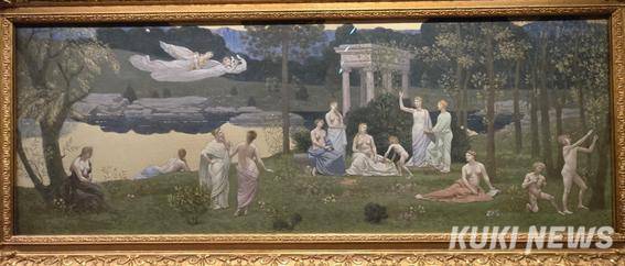 퓌뷔 드 샤반, <예술과 뮤즈의 사랑을 받는 성스러운 숲>, 1884~89, 캔버스에 유채, 시카고 미술관