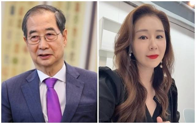 한덕수 전 국무총리, 가수 오윤혜. 사진l국무총리실, 오윤혜 SNS 캡처