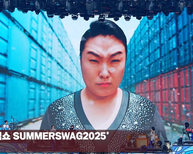 싸이 분장을 한 이수지가 등장해 관객들을 깜짝 놀라게 했다. / 유튜브 '비하인드' 캡처